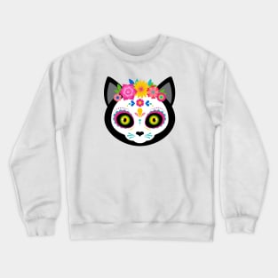 Skull Cat Design Crewneck Sweatshirt